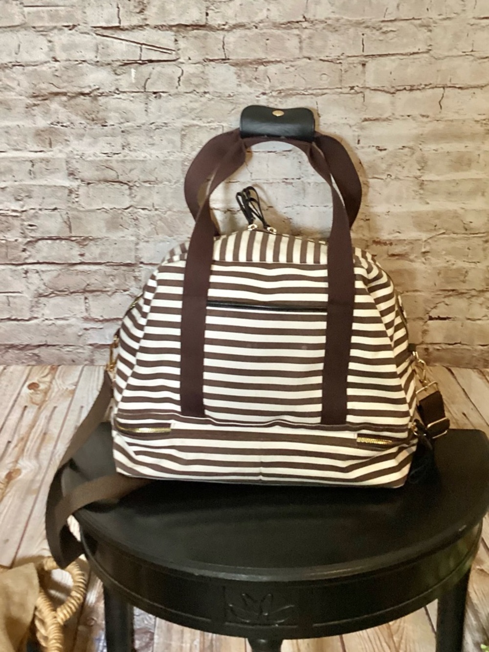 Heni Bendel brown and white Weekender duffle bag - Picture 5 of 9